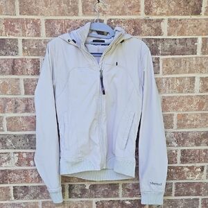 Marmot Light Gray Hooded Jacket Size M